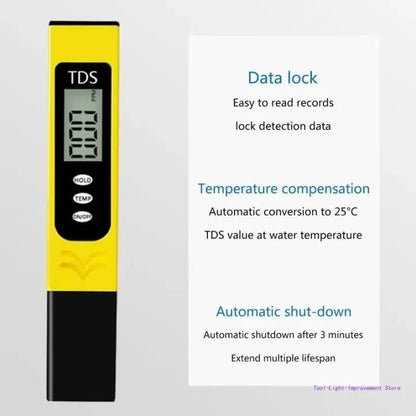 ADVANCED™ Digital Pocket TDS Meter with Temperature and Water Quality Measurement Testing Mete