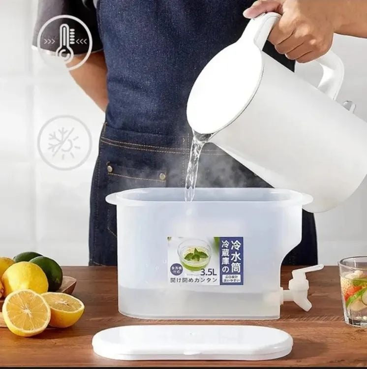 Cold Kettle with Faucet Refrigerator Fruit Teapot Summer Household Lemonade Bottle Large Capacity Ice Water Cool Bucket